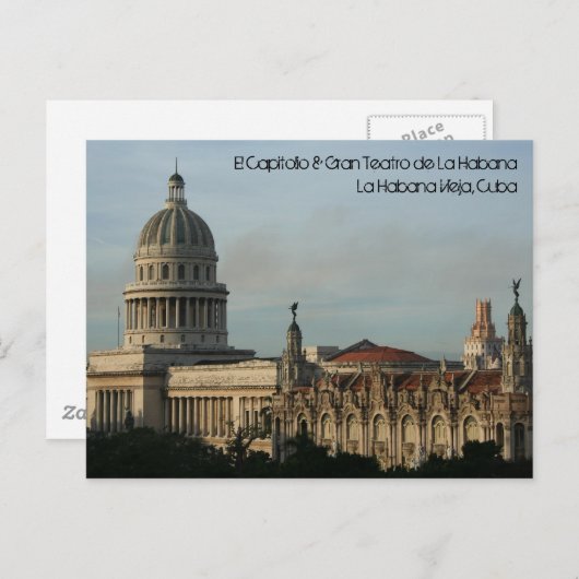El Capitolio & Gran Teatro, Havana, Cuba Briefkaart (Voorkant / Achterkant)