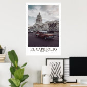 El Capitolio, Havana Cuba -  muurkunst Poster (Thuiskantoor)