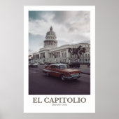 El Capitolio, Havana Cuba -  muurkunst Poster (Voorkant)