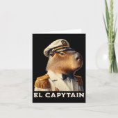 El Captain Funny Capybara Bootkapitein Kaart (Voorkant)