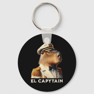El Capytain Grappige Capybara Boot Kapitein  Sleutelhanger