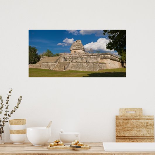 El Caracol op Chichen Itza Poster (Keuken)