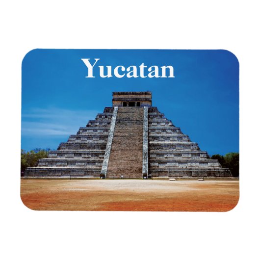 El Castillo Chichen Itza Flexible Photo Magnet Magneet (Horizontaal)