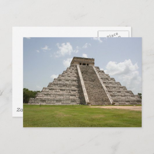 "El Castillo" (het kasteel) in Chichen Itza Briefkaart (Voorkant / Achterkant)
