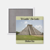 "El Castillo" (het kasteel) in Chichen Itza Magneet (Voorkant / Achterkant)