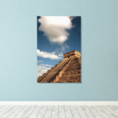 El Castillo in Chichen Itza Canvas Afdruk (Insitu (Houten vloer))