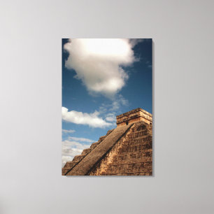 El Castillo in Chichen Itza Canvas Afdruk