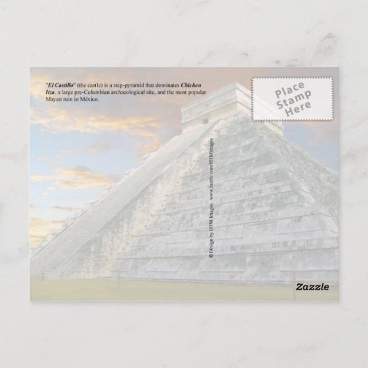 El Castillo in Chichen Itza, Mexico Briefkaart (Achterkant)