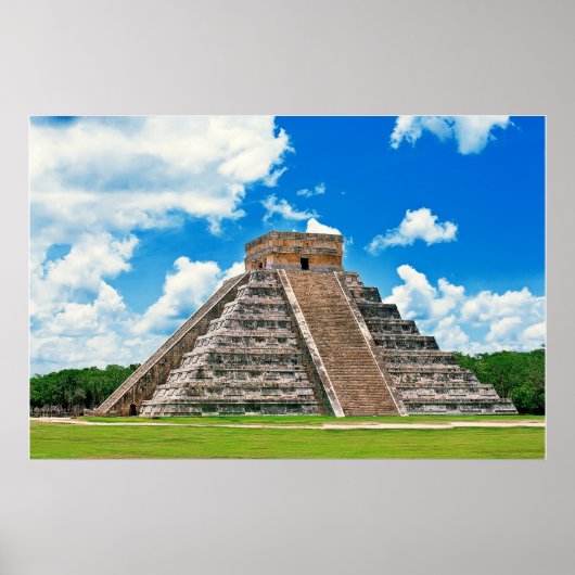 El Castillo in Chichen-Itza Poster (Voorkant)