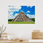 El Castillo in Chichen-Itza Poster (Keuken)