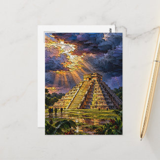 El Castillo voor de storm Briefkaart