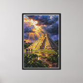 El Castillo voor de storm Canvas Afdruk (Voorkant)