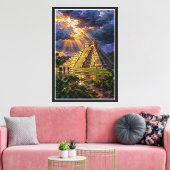 El Castillo voor de storm Canvas Afdruk (Insitu (Woonkamer))