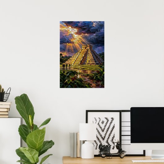 El Castillo voor de storm Poster (Thuiskantoor)