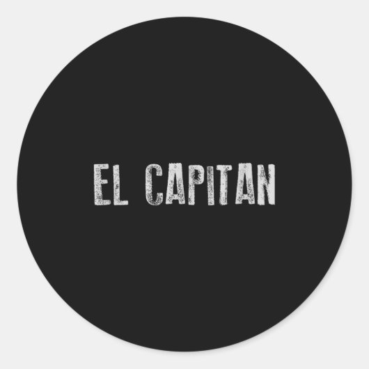 El Catan bootkapitein  Ronde Sticker (Voorkant)