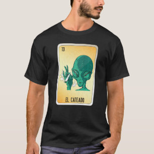 El Cateado Mexicaanse Slaagse Loterij Bingo Kaarte T-shirt
