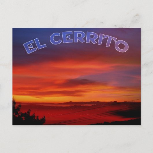 El Cerrito Sunset Briefkaart (Voorkant)