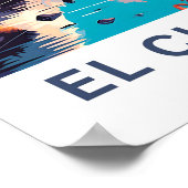 El Chalten Argentinië Reisprint Poster (Hoek)