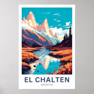 El Chalten Argentinië Reisprint Poster