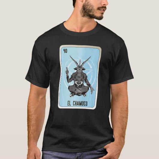 El Chamuco Mexican Slang Lottery Bingo Cards 1 T-shirt (Voorkant)
