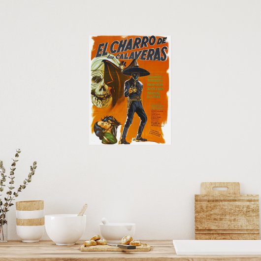 El Charro De Las Calaveras Poster (Keuken)