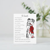 El Choclo Tango Lyrics Briefkaart (Staand voorkant)