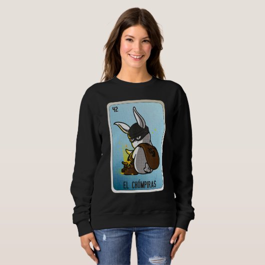 El Chómpiras Mexican Slang Lottery Bingo Cards Trui (Voorkant volledig)