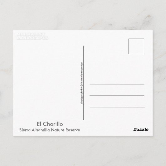 El Chorillo (Spanje) Briefkaart (Achterkant)
