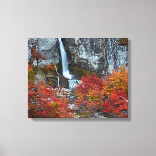 El Chorrillo Waterfall | Patagonië, Argentinië Canvas Afdruk (Voorkant)