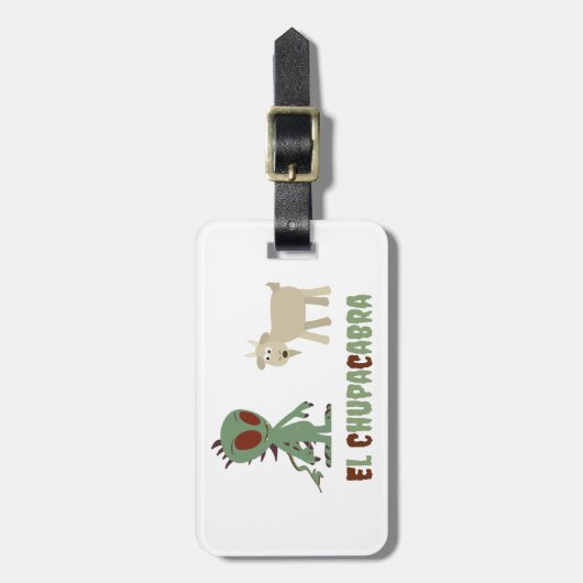 El Chupacabra Bagagelabel (Voorkant verticaal)