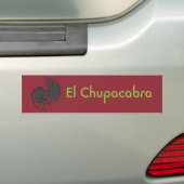 El Chupacabra Bumpersticker (Op auto)