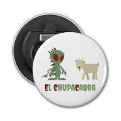 El Chupacabra Button Flesopener (Voorkant)
