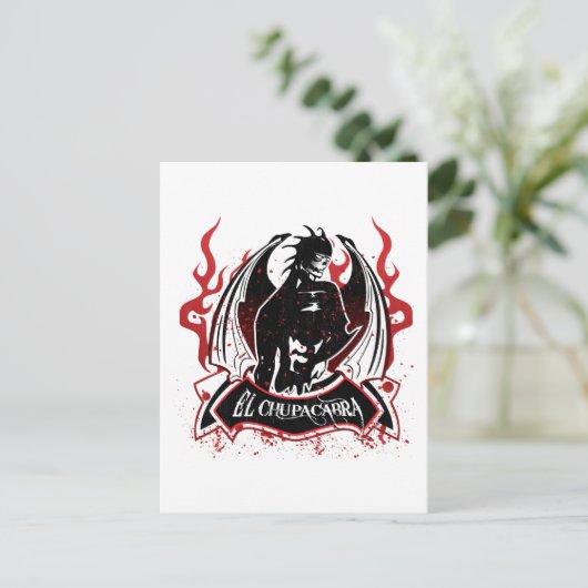 El Chupacabra - De geit Sucker Briefkaart (Staand voorkant)