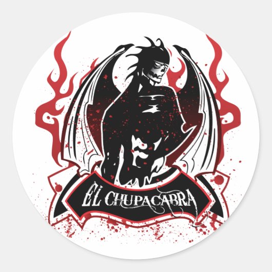 El Chupacabra - De geitenzuiger Ronde Sticker (Voorkant)