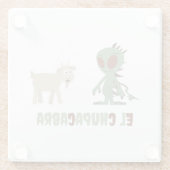 El Chupacabra Glazen Onderzetter (Achterkant)