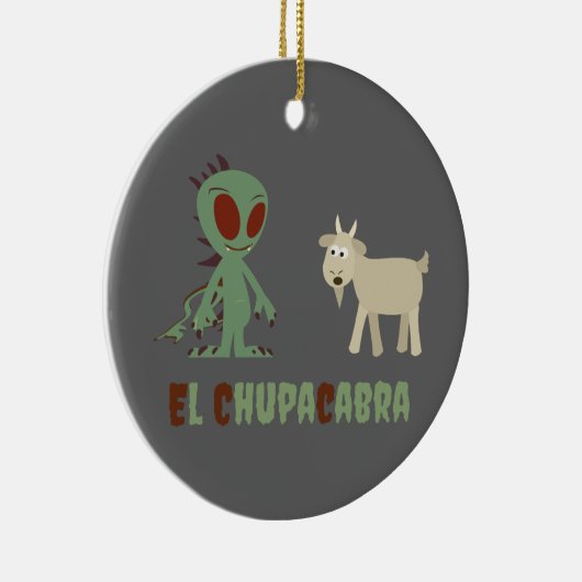 El Chupacabra Keramisch Ornament (Rechts)