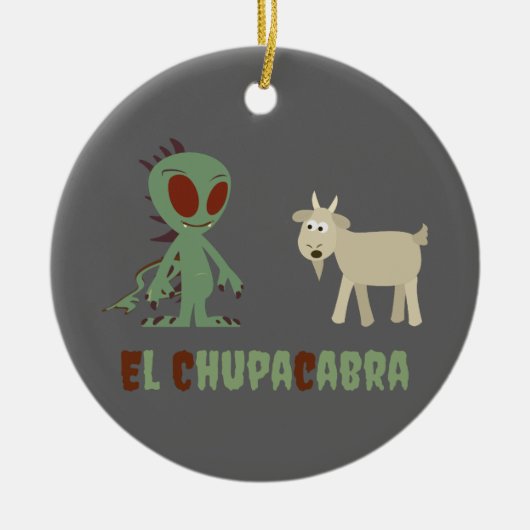 El Chupacabra Keramisch Ornament (Voorkant)