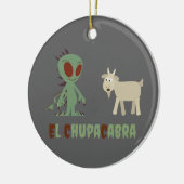 El Chupacabra Keramisch Ornament (Links)