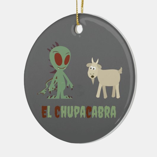 El Chupacabra Keramisch Ornament (Links)