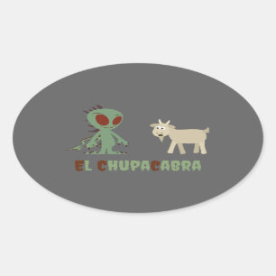 El Chupacabra Ovale Sticker