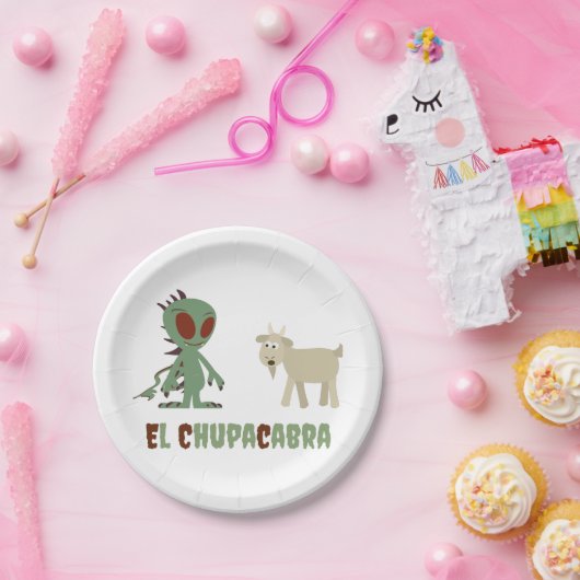 El Chupacabra Papieren Bordje (Feest)