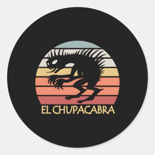El Chupacabra stedelijke wezens en cryptiden Ronde Sticker (Voorkant)