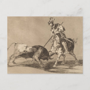 El Cid Campeador die een andere Bull José Goya spr Briefkaart