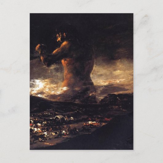 El coloso (1808-1812), Francisco de Goya. Olie op  Briefkaart (Voorkant)