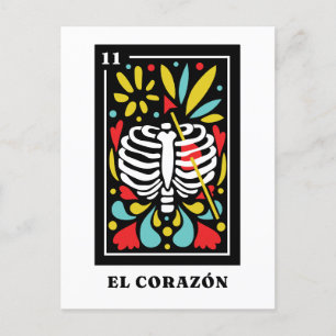 El Corazon Mexicaanse stijl Tarot design Briefkaart