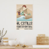 El Cotillo Surf Poster Reis Kunst met Golf (Keuken)