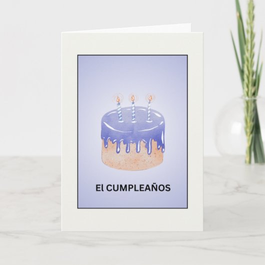 El Cumpleaños Verjaardag Kaart (Voorkant)