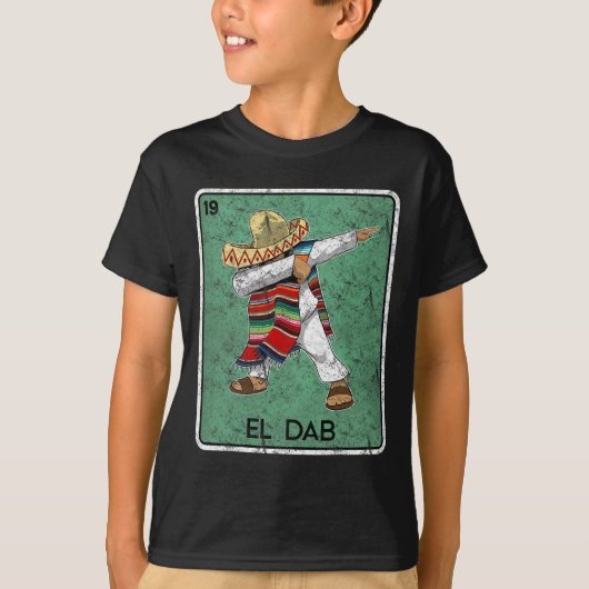 El Dab Kaart Funny Cinco de Mayo Mexicaanse partij T-shirt (Voorkant)