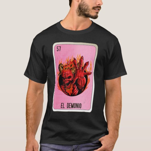 El Demonio Mexican Slang Lottery Bingo Cards T-shirt (Voorkant)