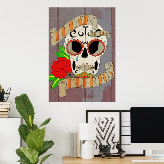 El Dia de los Muertos Poster (Thuiskantoor)